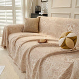Sofa Throw – Tile Jacquard – Bouclé Sand