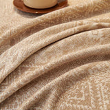 Sofa Throw – Tile Jacquard – Bouclé Sand