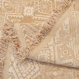 Sofa Throw – Tile Jacquard – Bouclé Sand