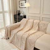 Sofa Throw – Tile Jacquard – Bouclé Sand