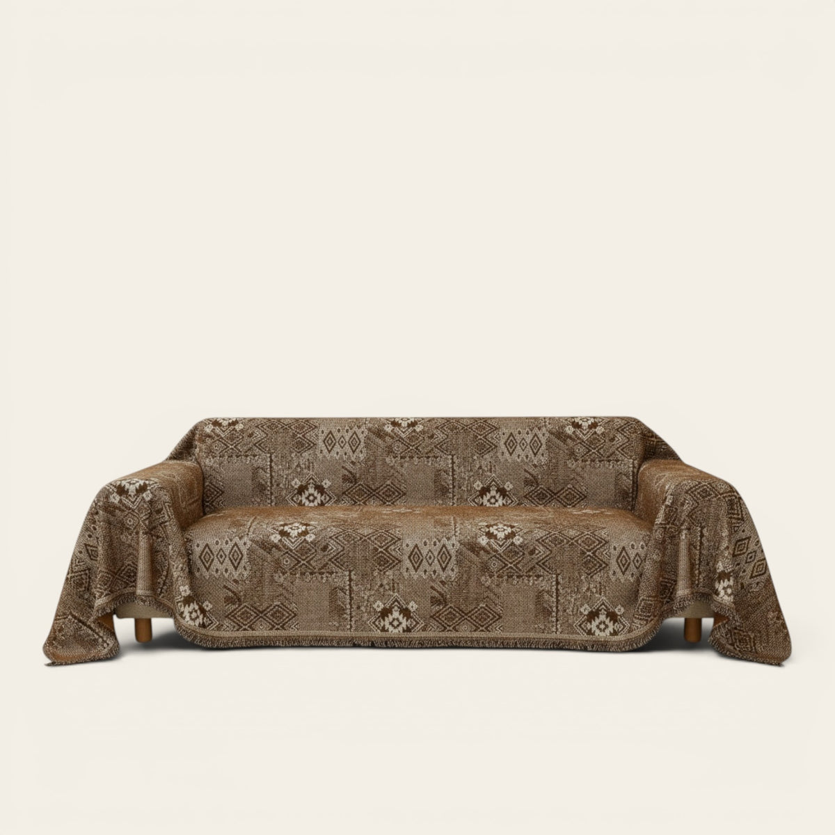 Sofa Throw – Tile Jacquard – Espresso
