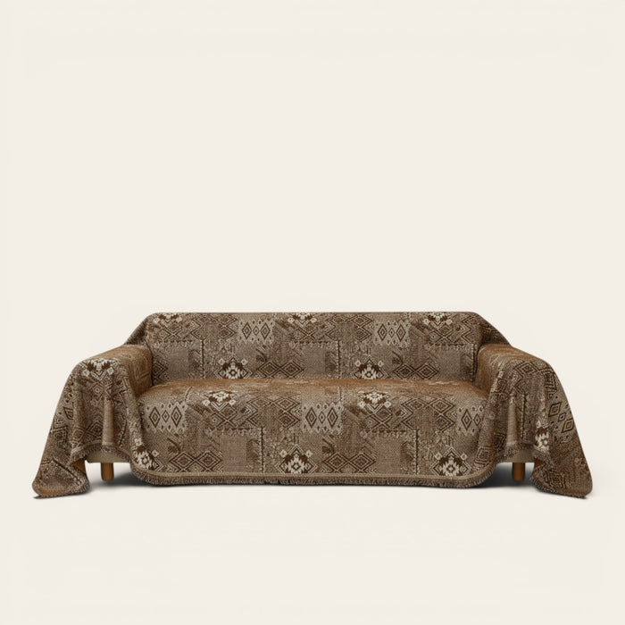 Sofa Throw – Tile Jacquard – Espresso
