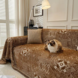 Sofa Throw – Tile Jacquard – Espresso