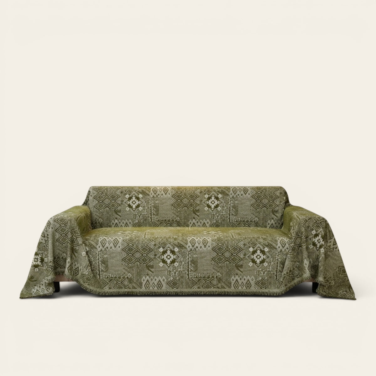 Sofa Throw – Tile Jacquard – Forest
