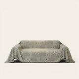 Sofa Throw – Tile Jacquard – Pearl Grey
