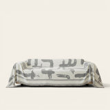 Sofa Throw – Tree Silhouette – Pearl Grey