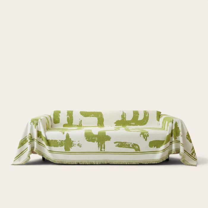 Sofa Throw – Tree Silhouette – Sage Mist