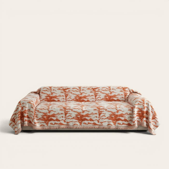 Sofa Throw – Tree Silhouette – Terracotta