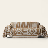 Sofa Throw – Tribal Print – Caramel