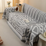 Sofa Throw – Tribal Print – Pearl Grey