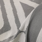 Sofa Throw – Tribal Print – Pearl Grey