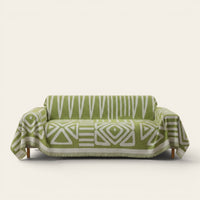 Sofa Throw – Tribal Print – Sage Mist