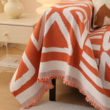 Sofa Throw – Tribal Print – Terracotta