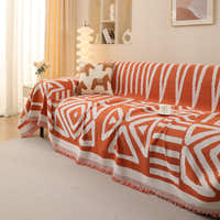 Sofa Throw – Tribal Print – Terracotta