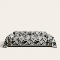 Sofa Throw – Tropical Palm – Ink Black