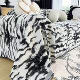 Sofa Throw – Tropical Palm – Ink Black