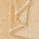 Khaki Tweed Knit sofa throw, woven texture in close-up, view 3