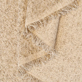 Pearl Grey Tweed Knit sofa throw, woven texture in close-up, view 2