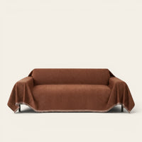 Sofa Throw – Velvet – Auburn Brown