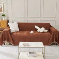 Sofa Throw – Velvet – Auburn Brown