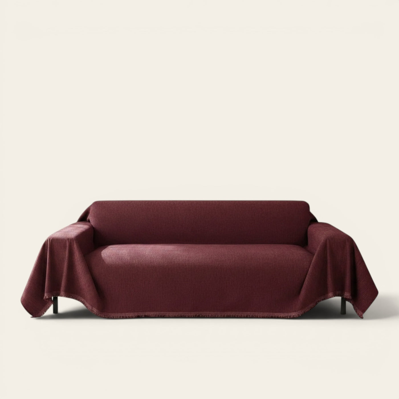 Sofa Throw – Velvet – Bordeaux