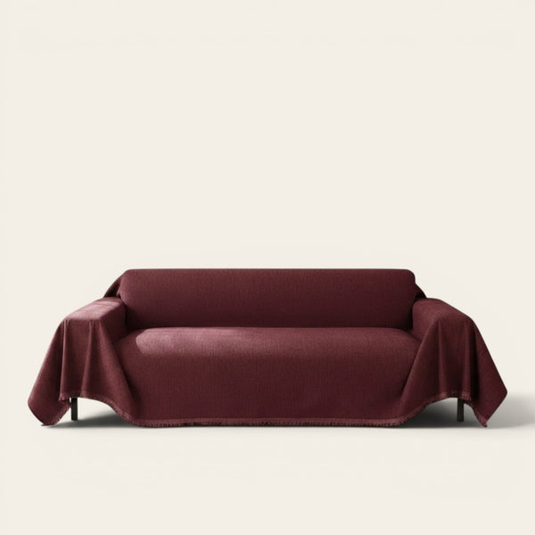 Sofa Throw – Velvet – Bordeaux