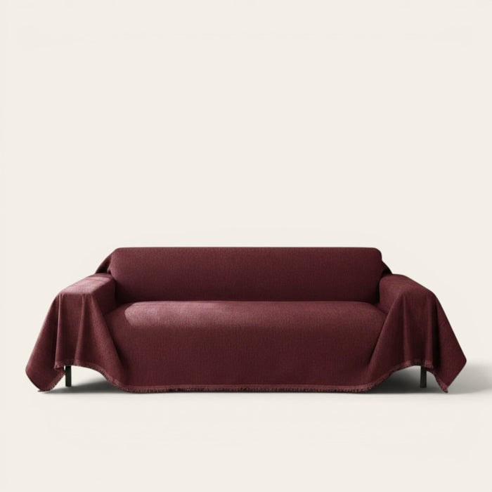 Sofa Throw – Velvet – Bordeaux