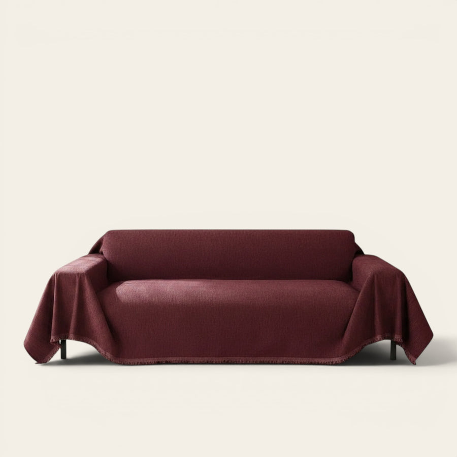 Sofa Throw – Velvet – Bordeaux