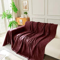Sofa Throw – Velvet – Bordeaux