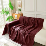 Sofa Throw – Velvet – Bordeaux