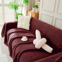 Sofa Throw – Velvet – Bordeaux