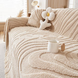 Sofa Throw – Velvet – Bouclé Sand