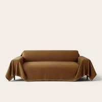 Sofa Throw – Velvet – Caramel
