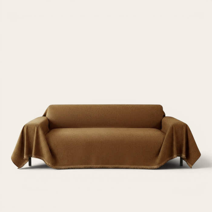 Sofa Throw – Velvet – Caramel
