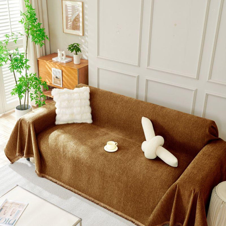 Sofa Throw – Velvet – Caramel