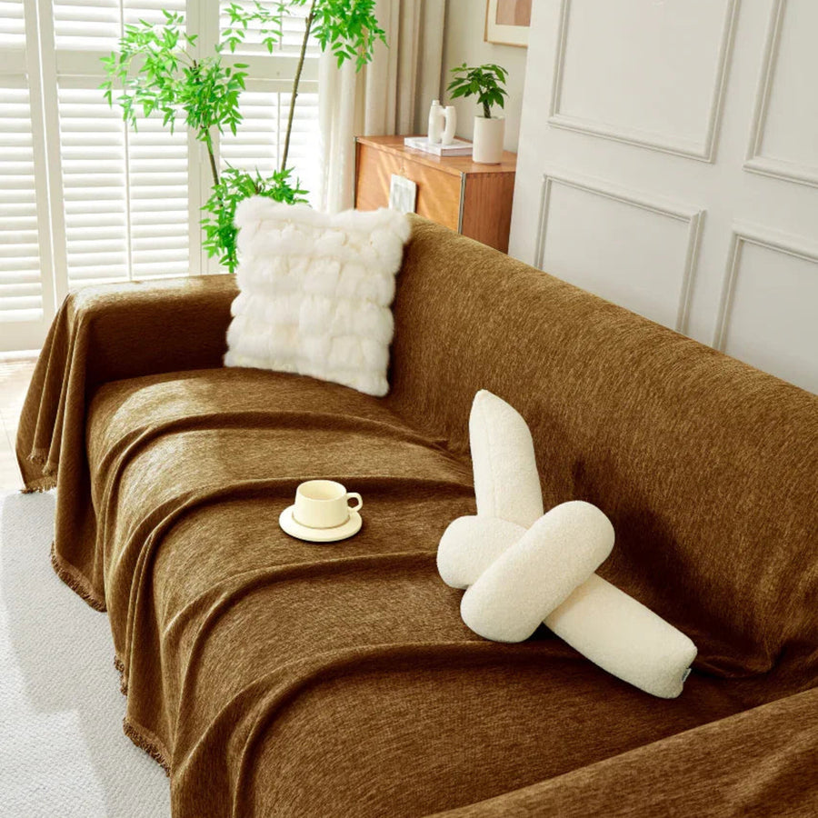 Sofa Throw – Velvet – Caramel