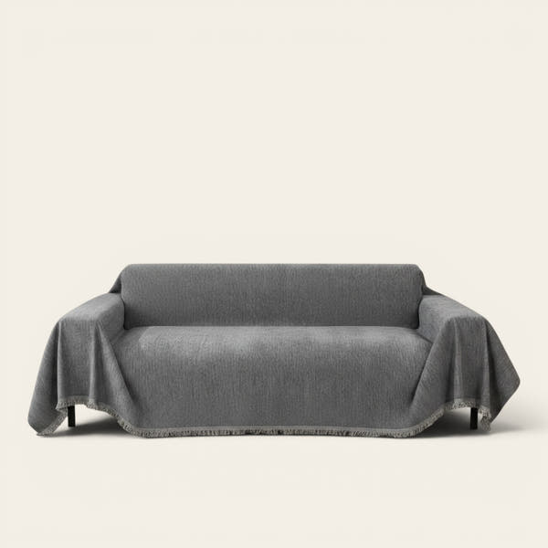 Sofa Throw – Velvet – Charcoal