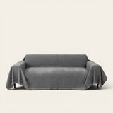 Sofa Throw – Velvet – Charcoal