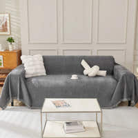 Sofa Throw – Velvet – Charcoal