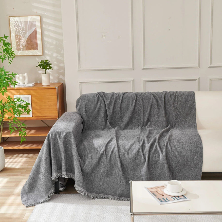 Sofa Throw – Velvet – Charcoal