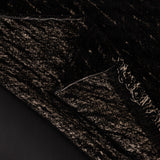 Ink Black Velvet Embossed sofa throw, woven texture in close-up, view 2