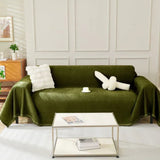 Sofa Throw – Velvet – Forest