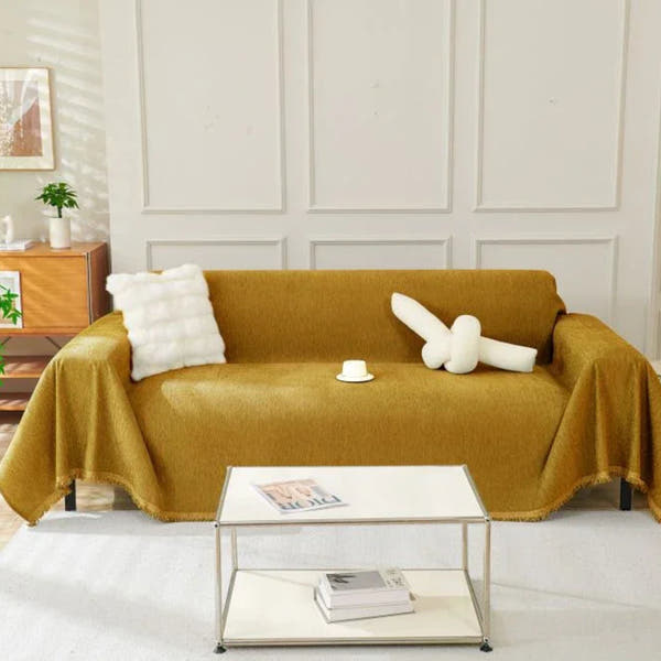 Sofa Throw – Velvet – Honey