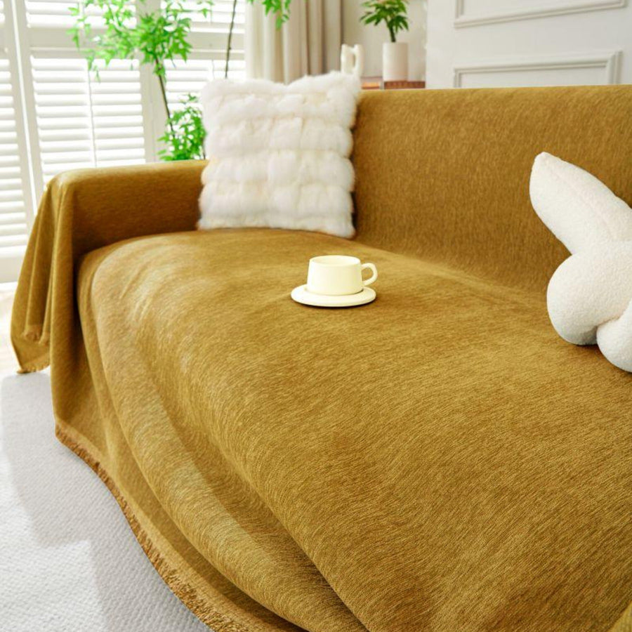 Sofa Throw – Velvet – Honey