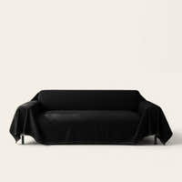 Sofa Throw – Velvet – Ink Black