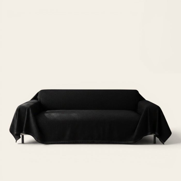 Sofa Throw – Velvet – Ink Black