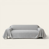 Sofa Throw – Velvet – Pearl Grey
