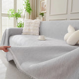 Sofa Throw – Velvet – Pearl Grey