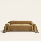 Sofa Throw – Velvet Plush – Caramel