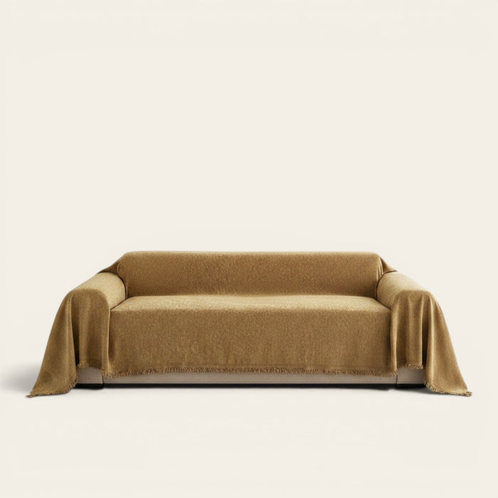 Sofa Throw – Velvet Plush – Caramel